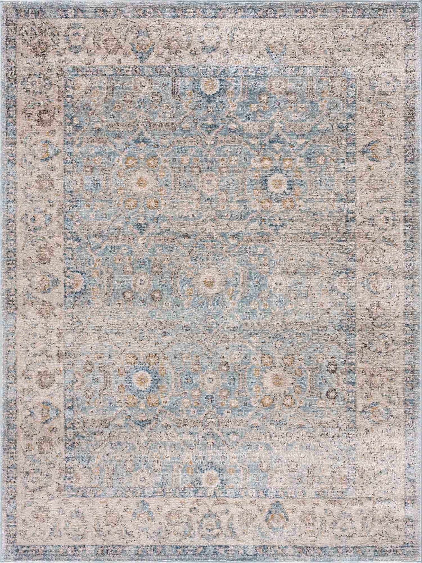 Anana Silver Blue & Beige Area Rug from PriceLows™
