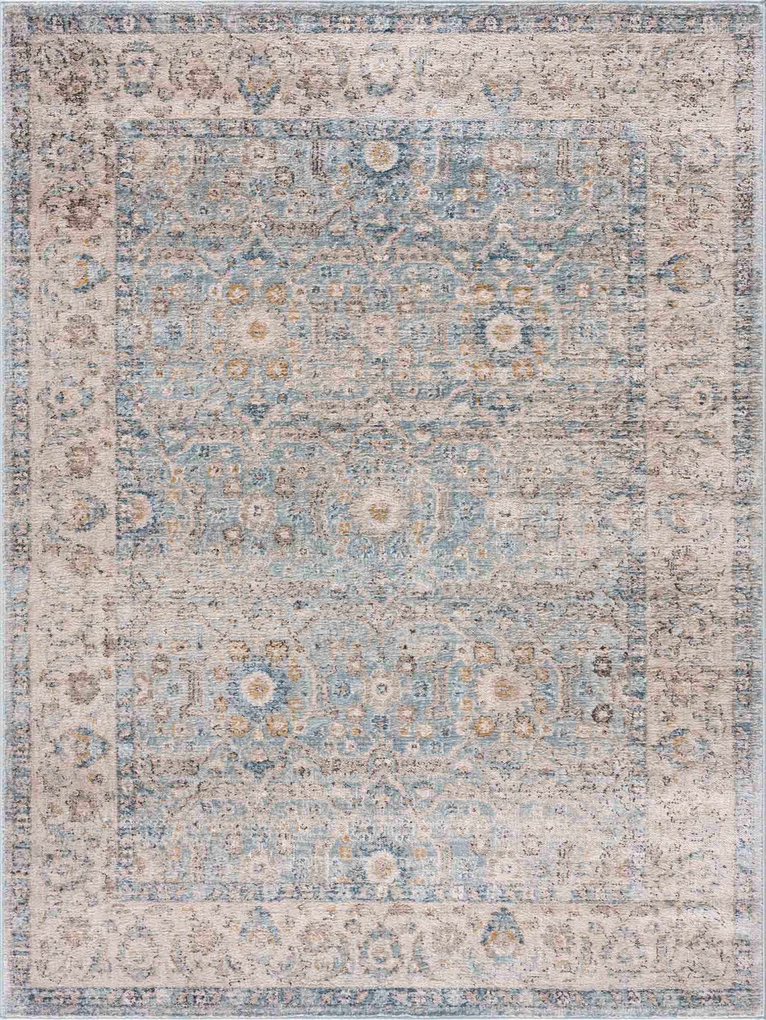 Anana Silver Blue & Beige Area Rug from PriceLows™