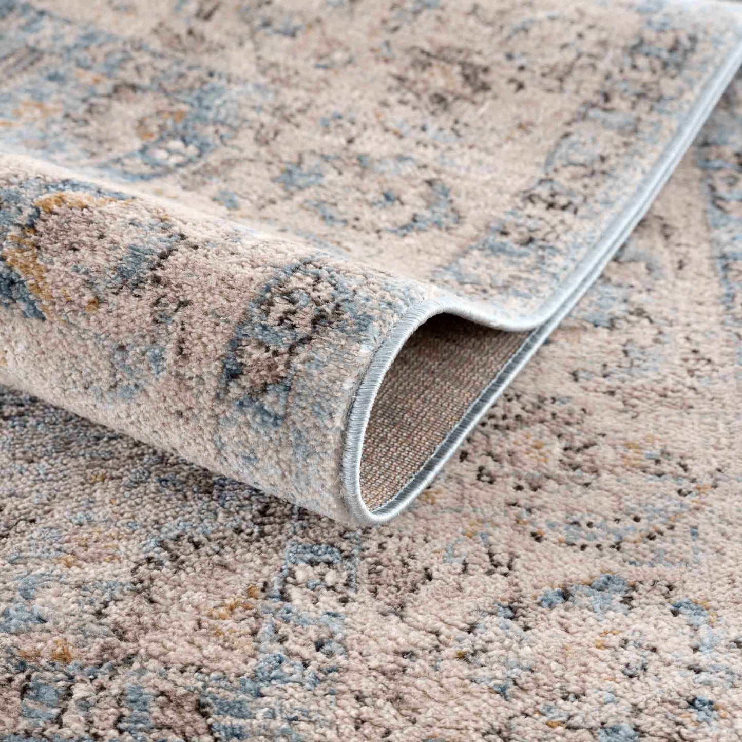 Anana Silver Blue & Beige Area Rug from PriceLows™