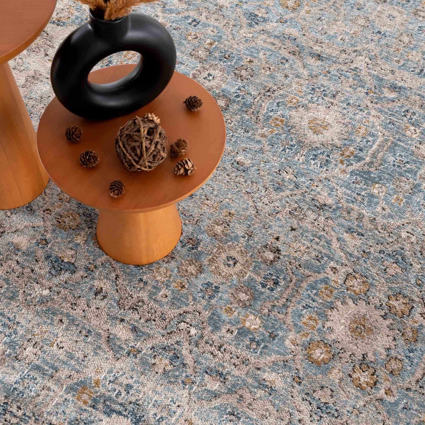 Anana Silver Blue & Beige Area Rug from PriceLows™