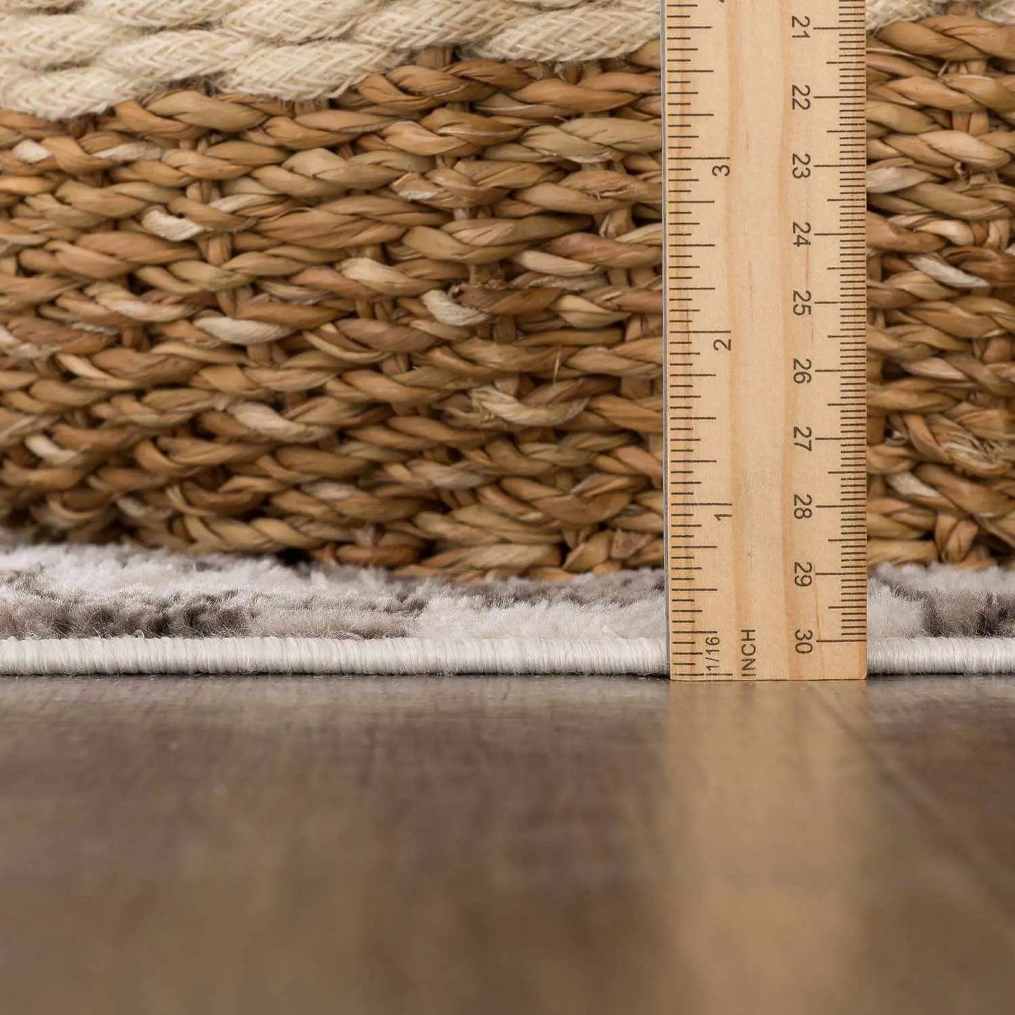 Benjy Cream & Charcoal Checkered Area Rug from PriceLows™