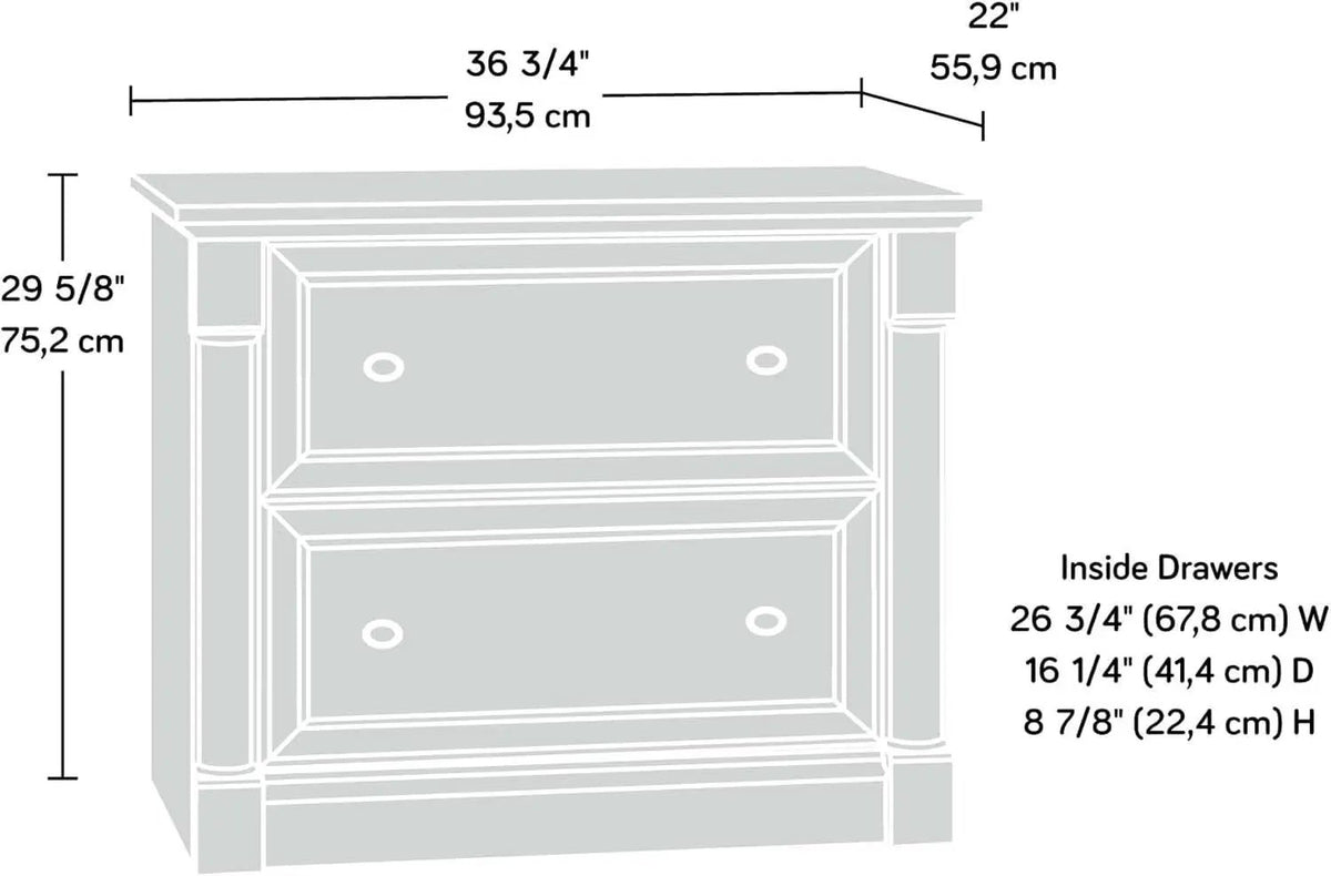 Palladia Lateral File Cabinet 36.81in L Select Cherry from PriceLows™