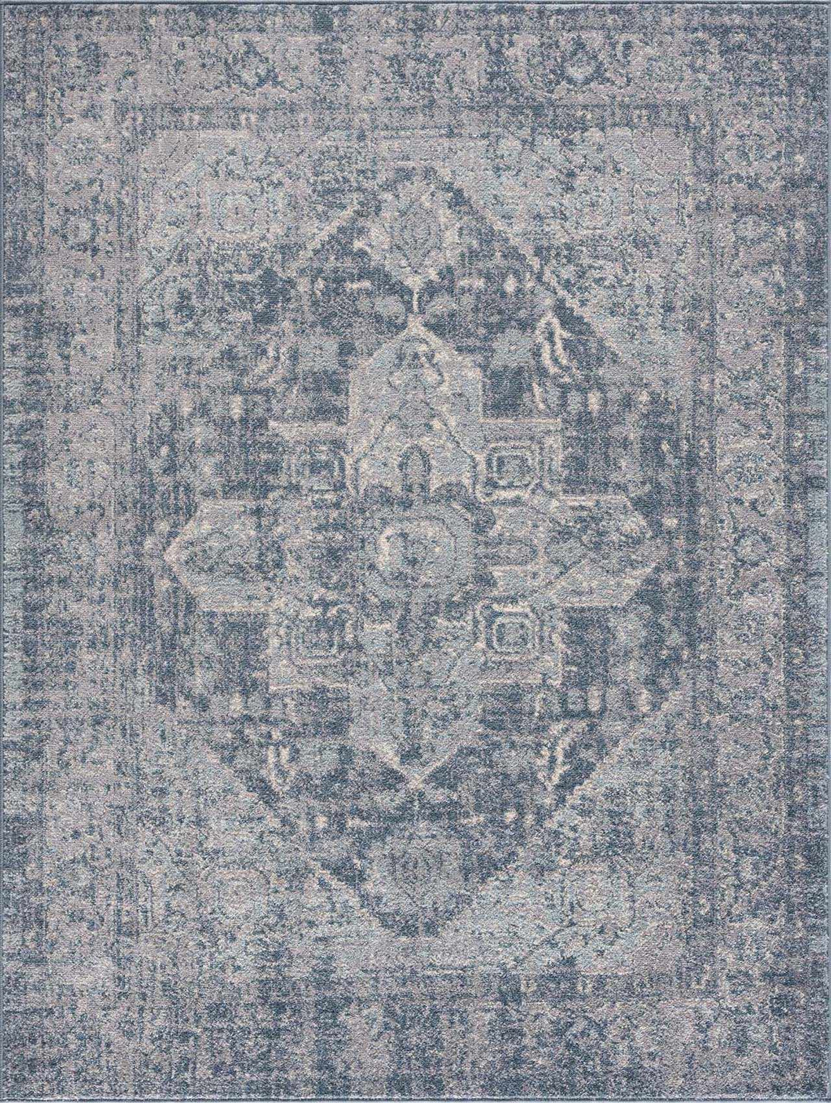 Peeta Blue Medallion Area Rug from PriceLows™