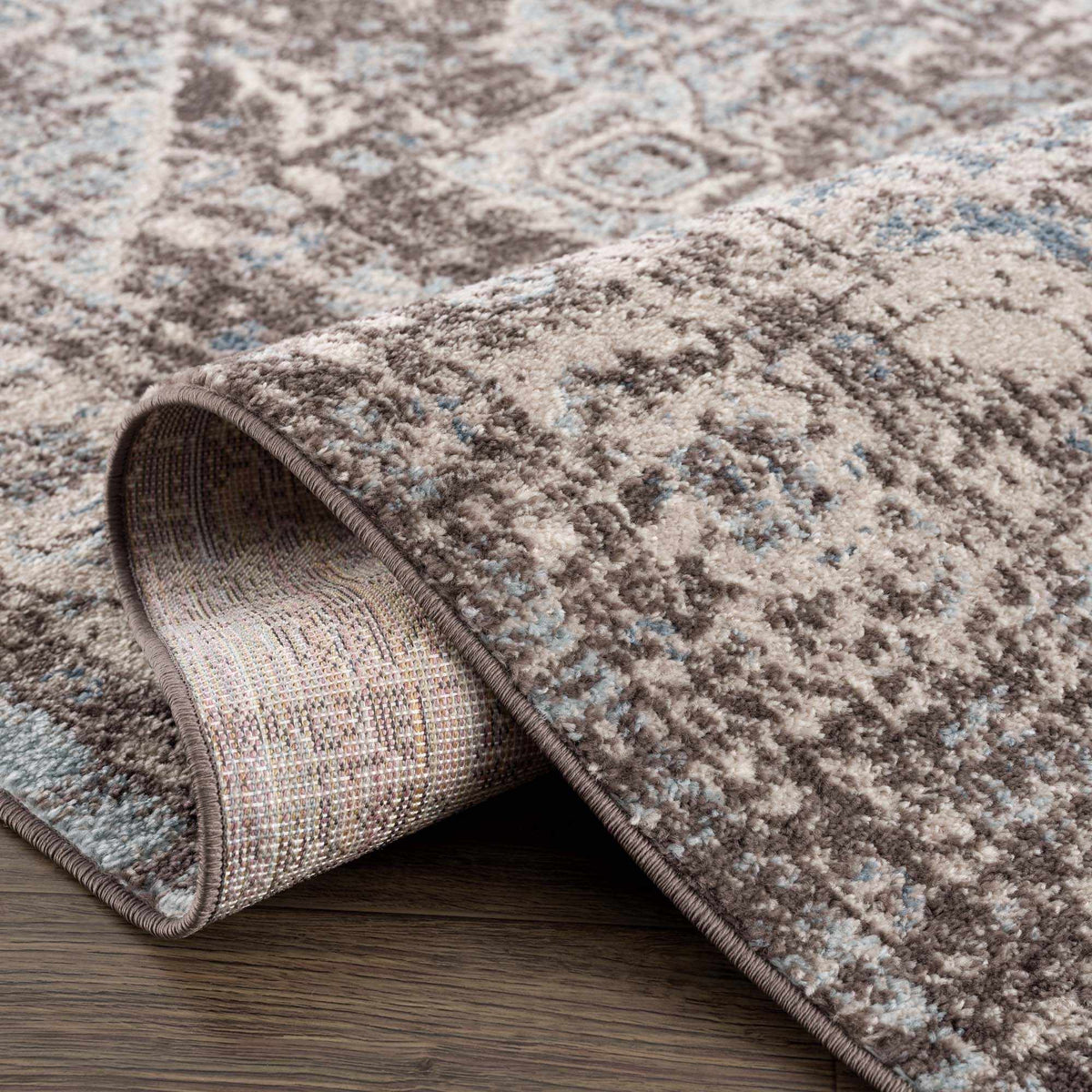 Peeta Dark Brown Medallion Area Rug from PriceLows™
