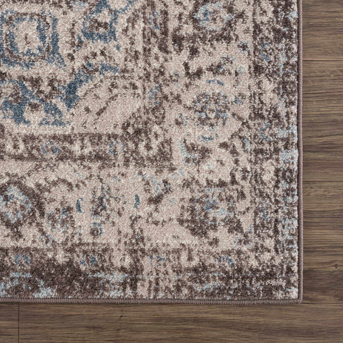 Peeta Dark Brown Medallion Area Rug from PriceLows™