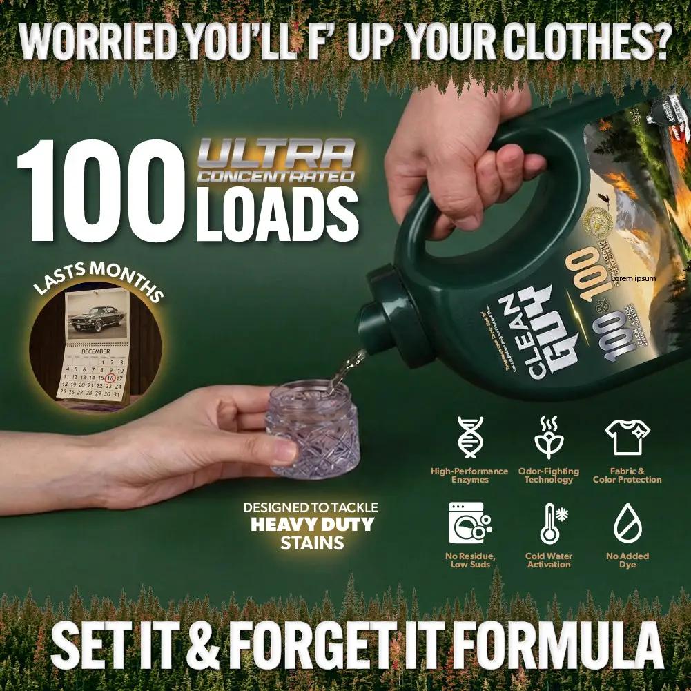 Heavy Duty Premium Laundry Detergent + Built-In Dryer Sheets (100 Loads) - PINE & CEDAR from PriceLows™