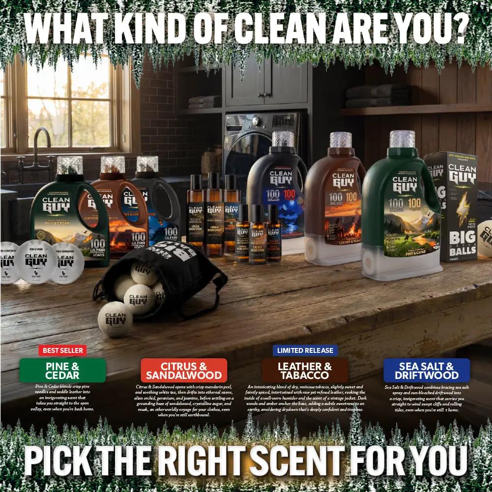 Heavy Duty Premium Laundry Detergent + Built-In Dryer Sheets (100 Loads) - PINE & CEDAR from PriceLows™