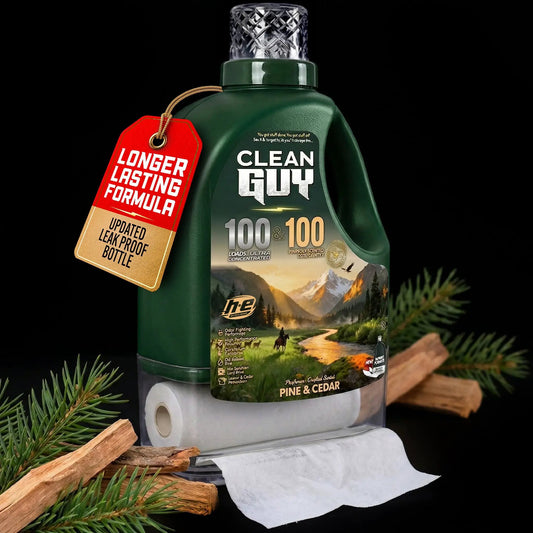 Heavy Duty Premium Laundry Detergent + Built-In Dryer Sheets (100 Loads) - PINE & CEDAR