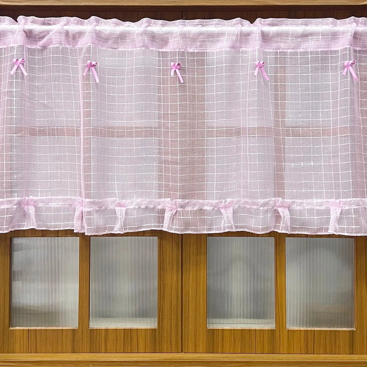 Pink Cafe Curtains | Light Filtering Sheer | PriceLows™