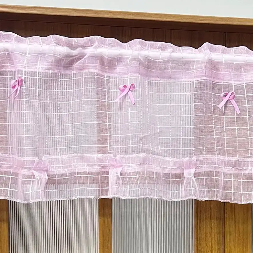 Pink Cafe Curtains | Light Filtering Sheer | PriceLows™