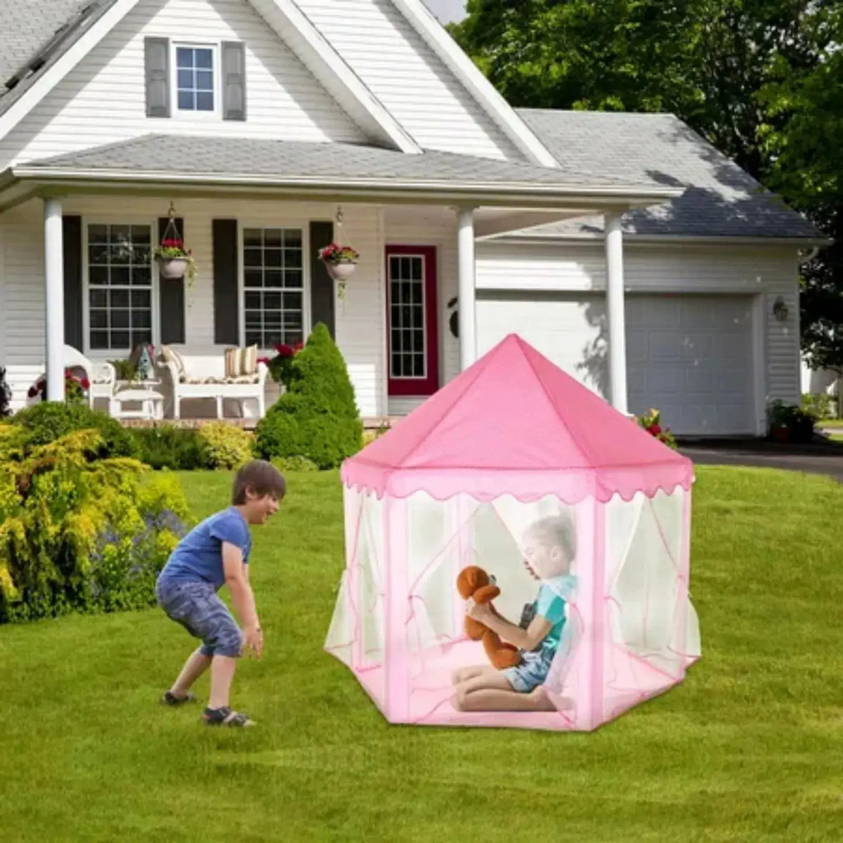 Kids Play Tents Princess for Girls Princess Castle Children Playhouse Indoor Outdoor Use from PriceLows™