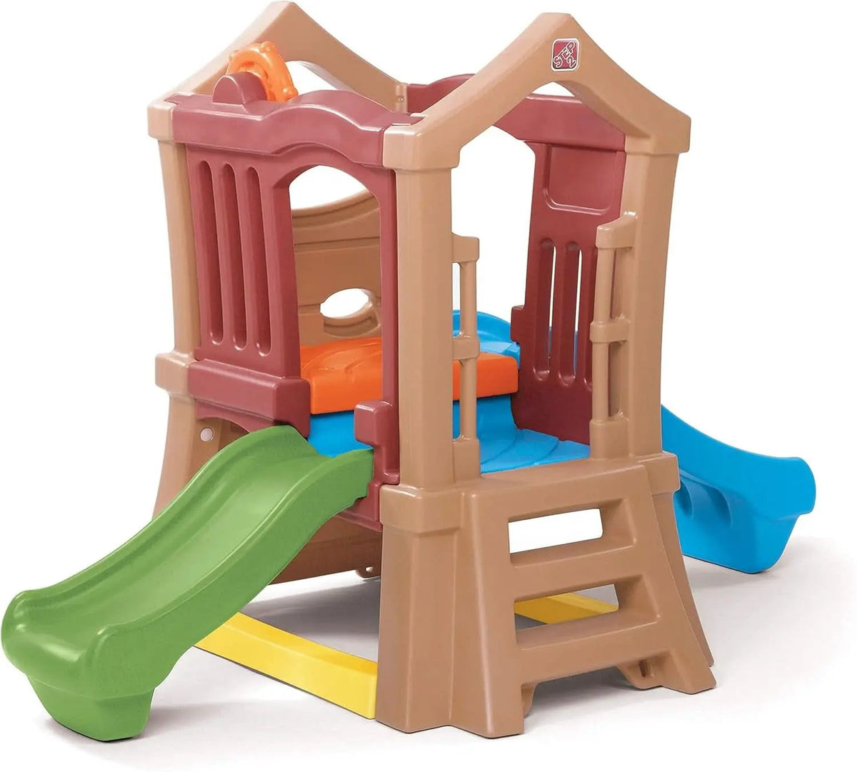Play Up Double Slide Climber Outdoor Playset For Toddlers Ages 2 To 6 2 Slides from PriceLows™