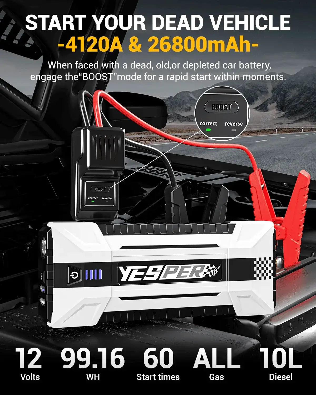 Portable Car Jump Starter | 600A Peak | PriceLows™