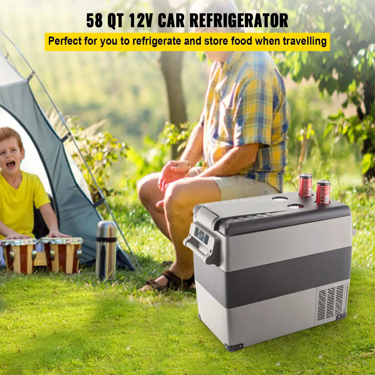 SucceBuy 20L 22L 35L 45L 55L Car Refrigerator Mini Fridge Freezer Portable Compressor Cooler DC 110-240V Ice Box for Camping from PriceLows™