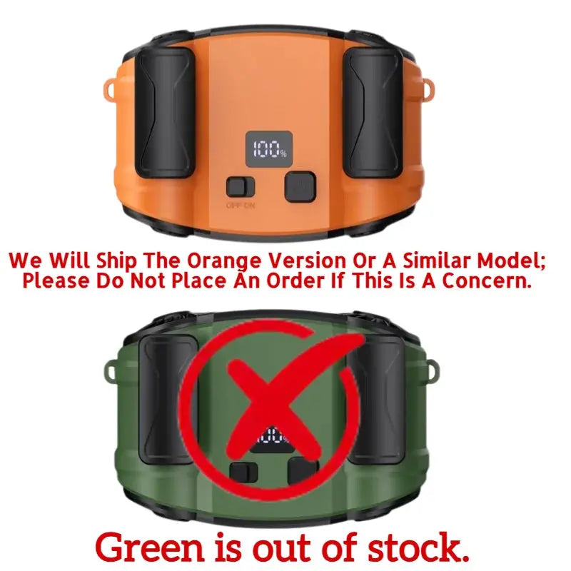 Outdoor Double Air Outlet Fan Portable Waist Hanging Neck Strong Dual Air Vents Fans For Travel Sports Courier Outdoor Working from PriceLows™
