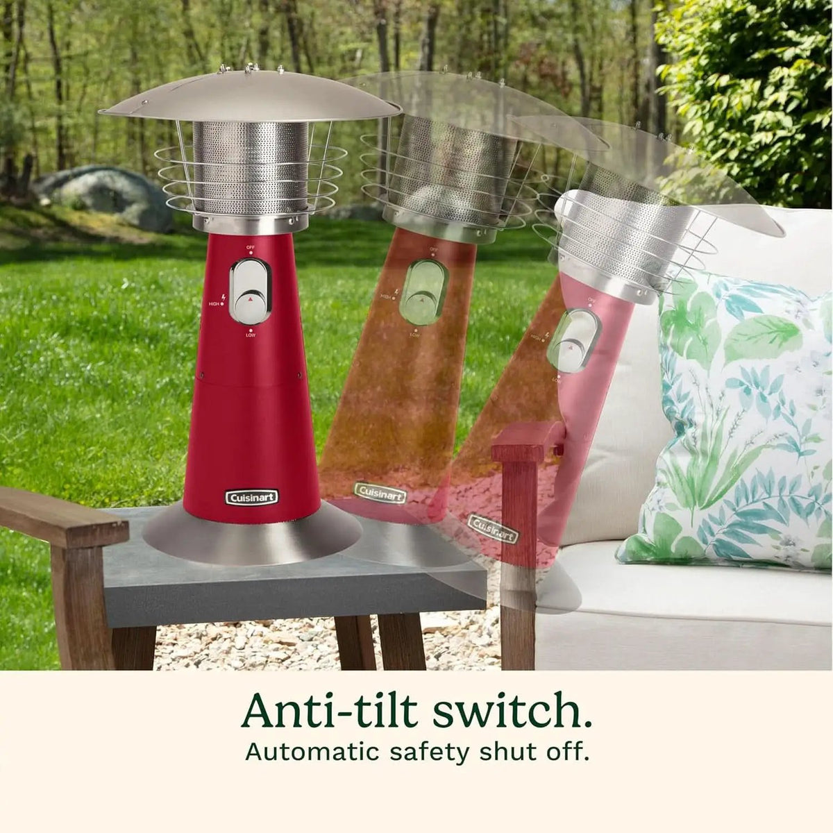 Portable Tabletop Patio Heater 11000 BTU Red Outdoor from PriceLows™