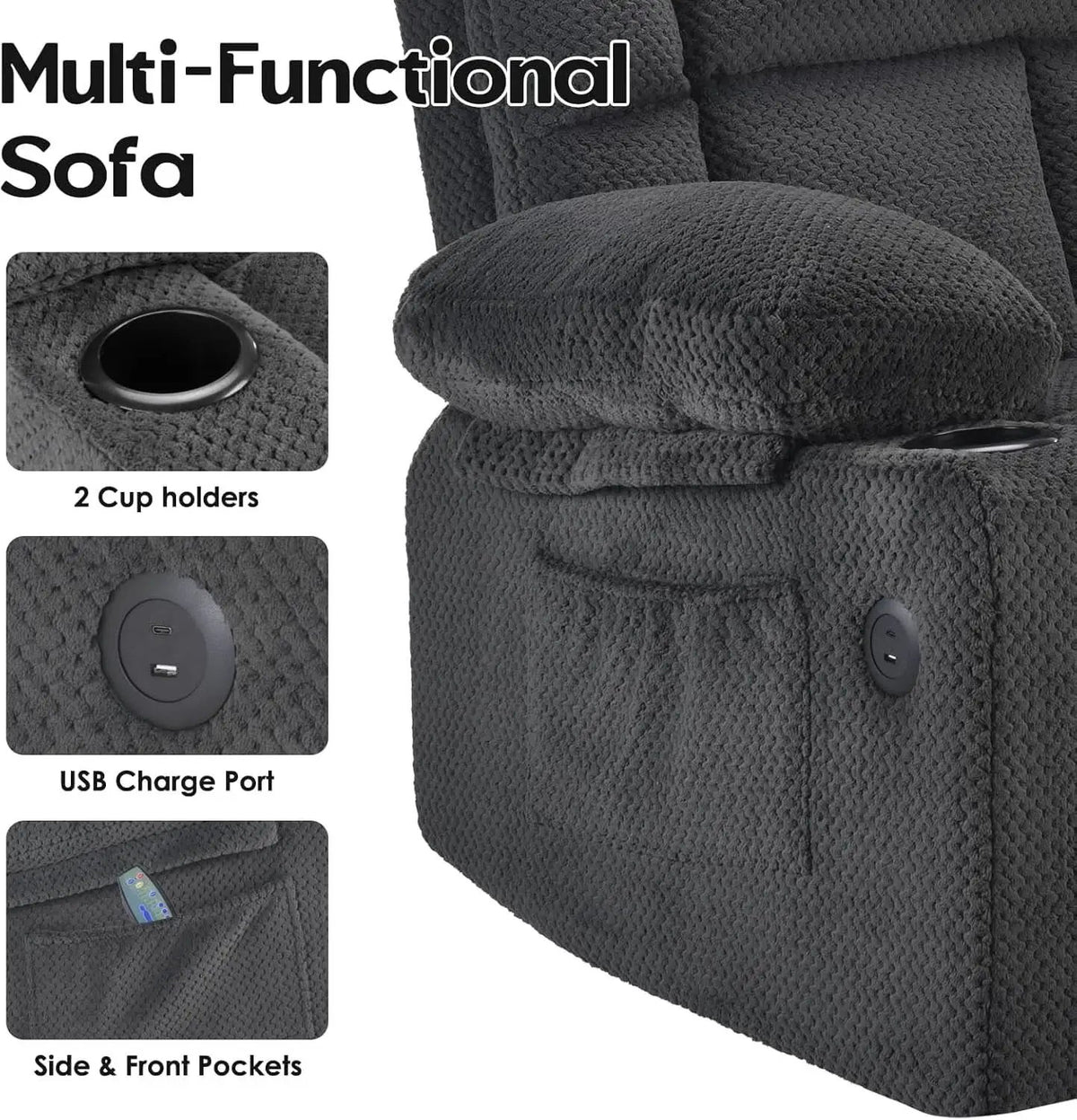 Power Lift Recliner Chair With Massage And Heat USB Ports from PriceLows™