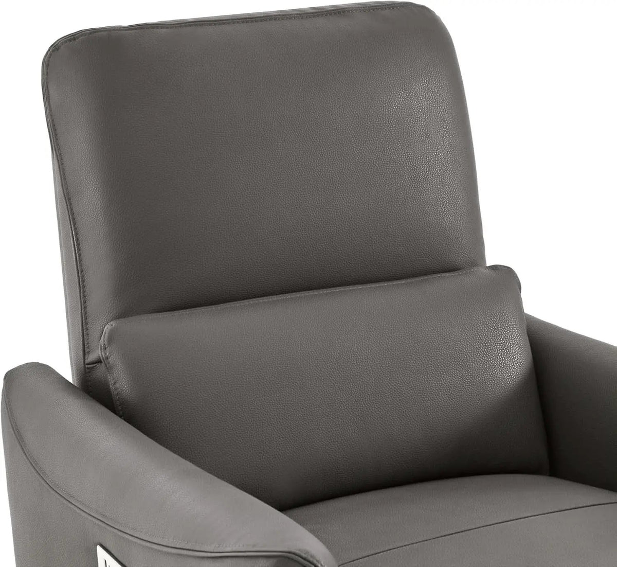 Power Recliner Chair USB Charging Charcoal Faux Leather from PriceLows™