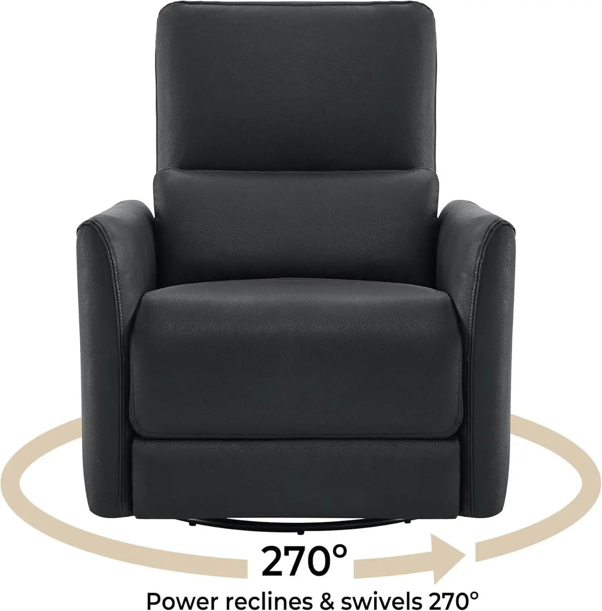 Power Recliner Chair USB Charging Lumbar Support Black from PriceLows™
