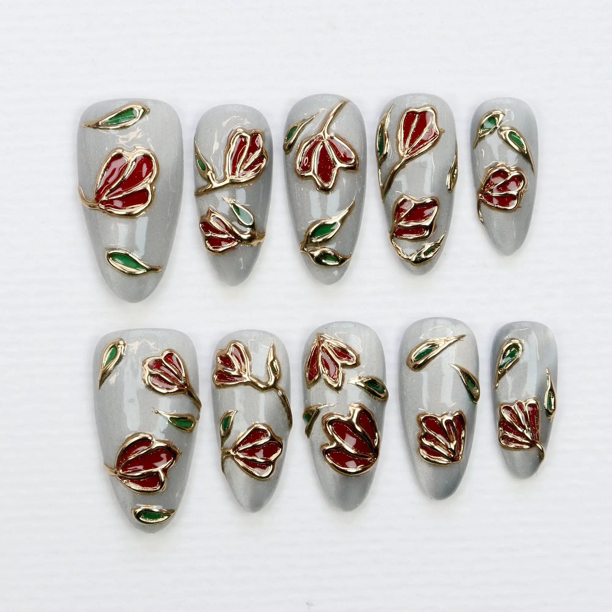 Press On Nails | Handmade Acrylic Florals | PriceLows™