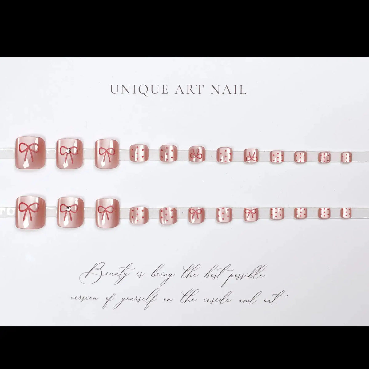 Press On Toenails | Light Pink Cat Eye | PriceLows™