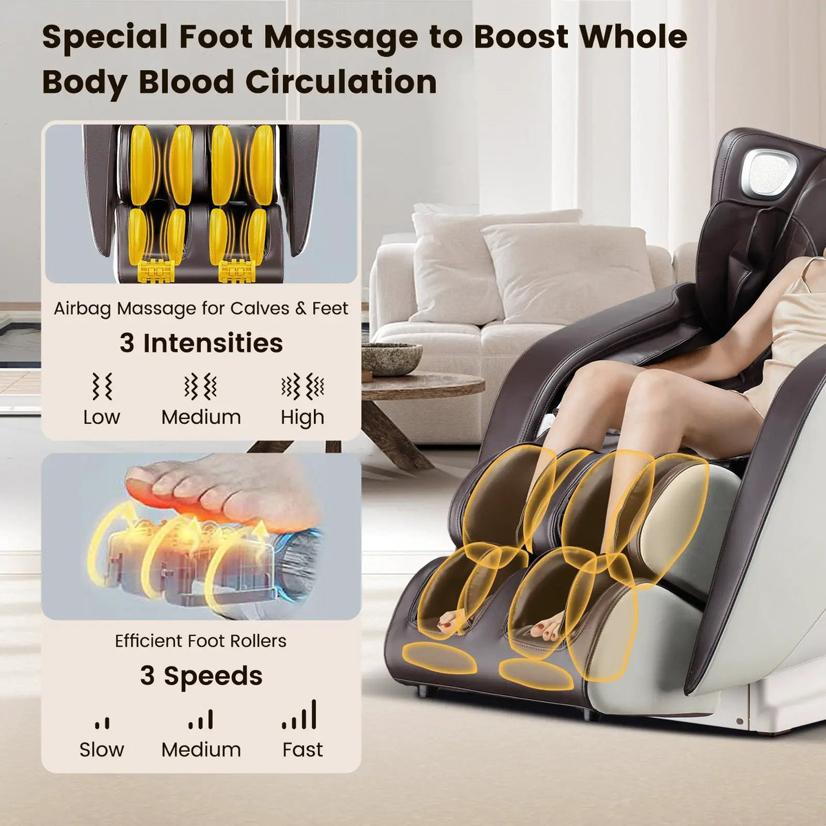 Full Body Massage Chair | 49in SL Track | Heat Therapy | Advanced Airbags