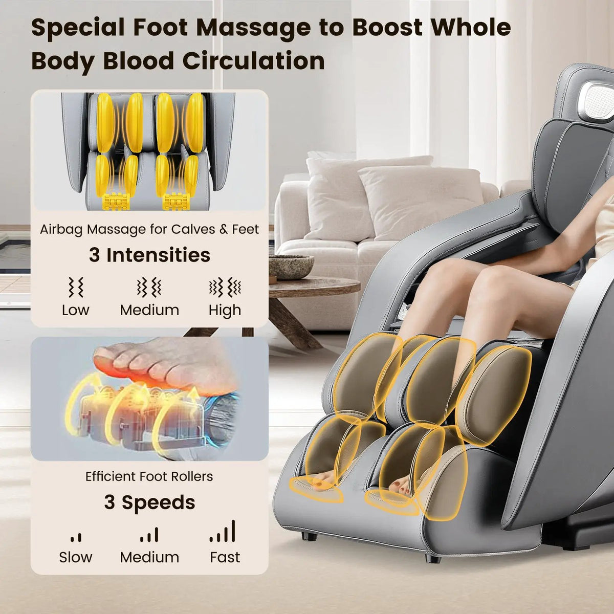 Full Body Massage Chair | 49in SL Track | Heat Therapy | Advanced Airbags