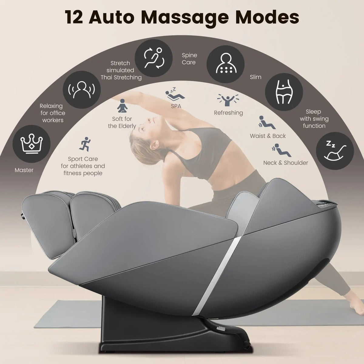 Full Body Massage Chair | 49in SL Track | Heat Therapy | Advanced Airbags