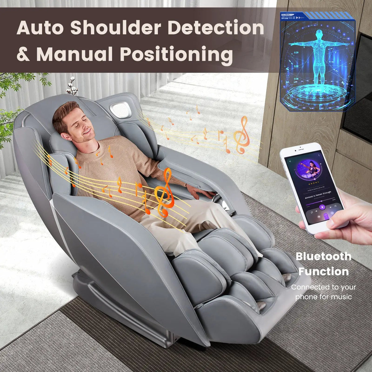 Full Body Massage Chair | 49in SL Track | Heat Therapy | Advanced Airbags
