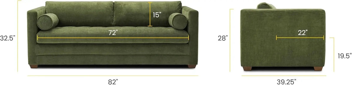 EightyTwoInches Pull Out Sofa Bed With Hidden Mattress from PriceLows™