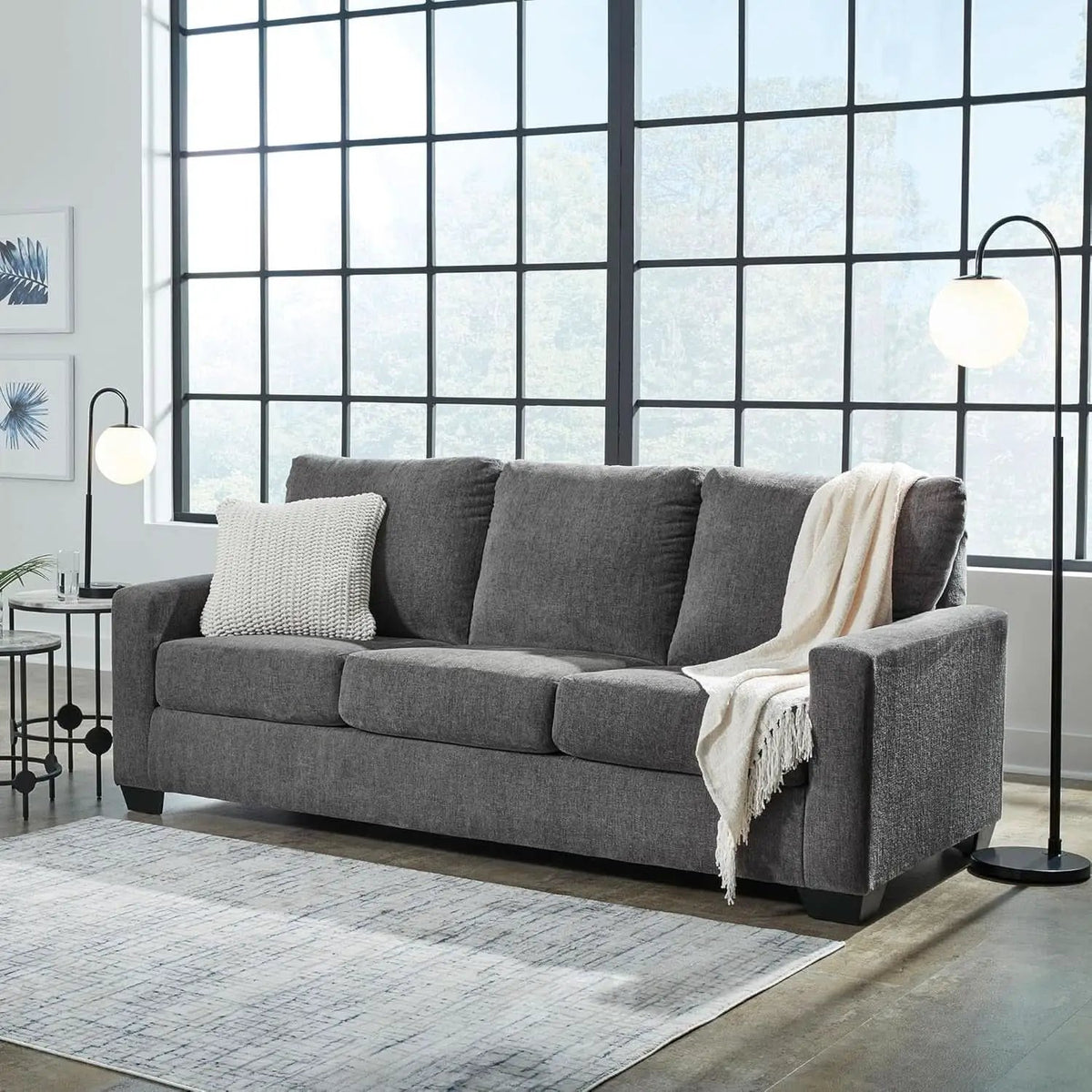 Queen Memory Foam Convertible Sofa Sleeper Charcoal from PriceLows™