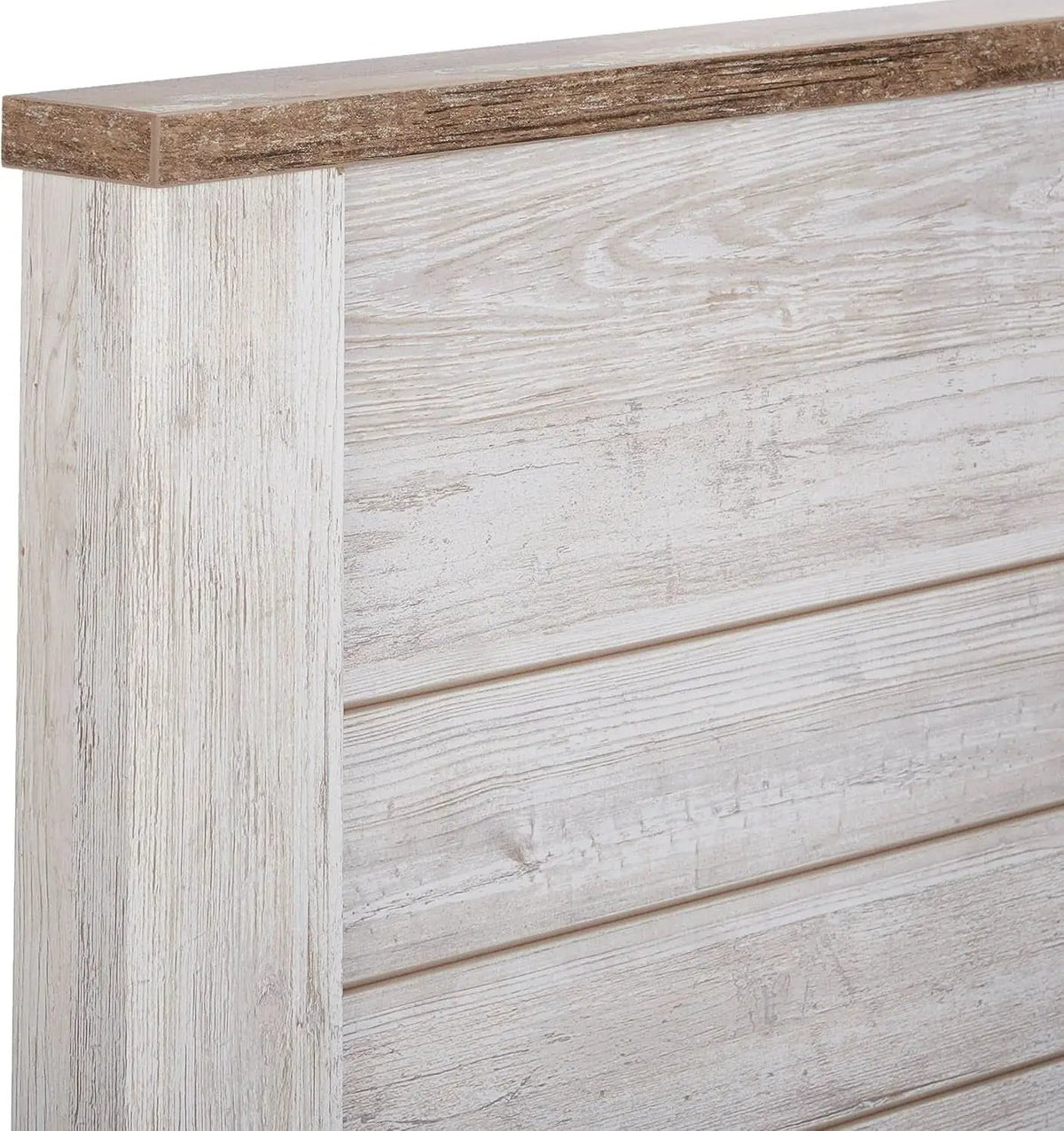 Queen Whitewash Farmhouse Panel Headboard for Chic Decor from PriceLows™