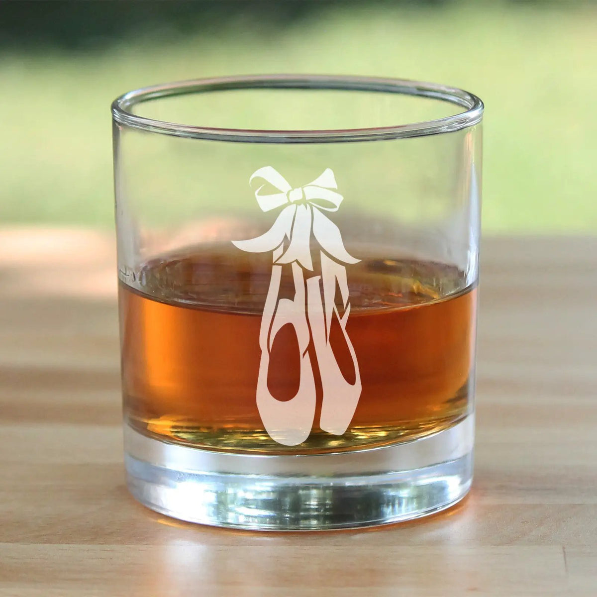 Whiskey Rocks Glass | Ballet Shoe Etching | 10 Oz Capacity