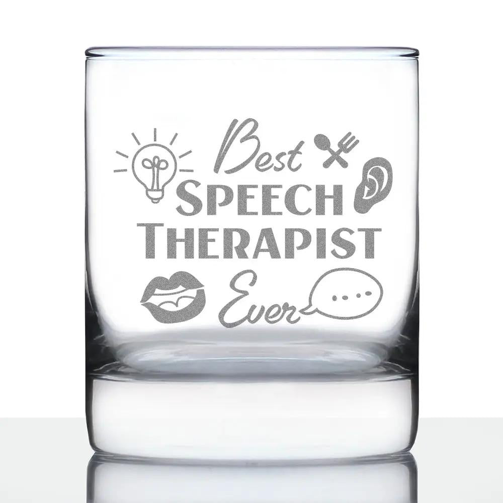Whiskey Rocks Glass | Etched Text Design | 10 Oz Capacity
