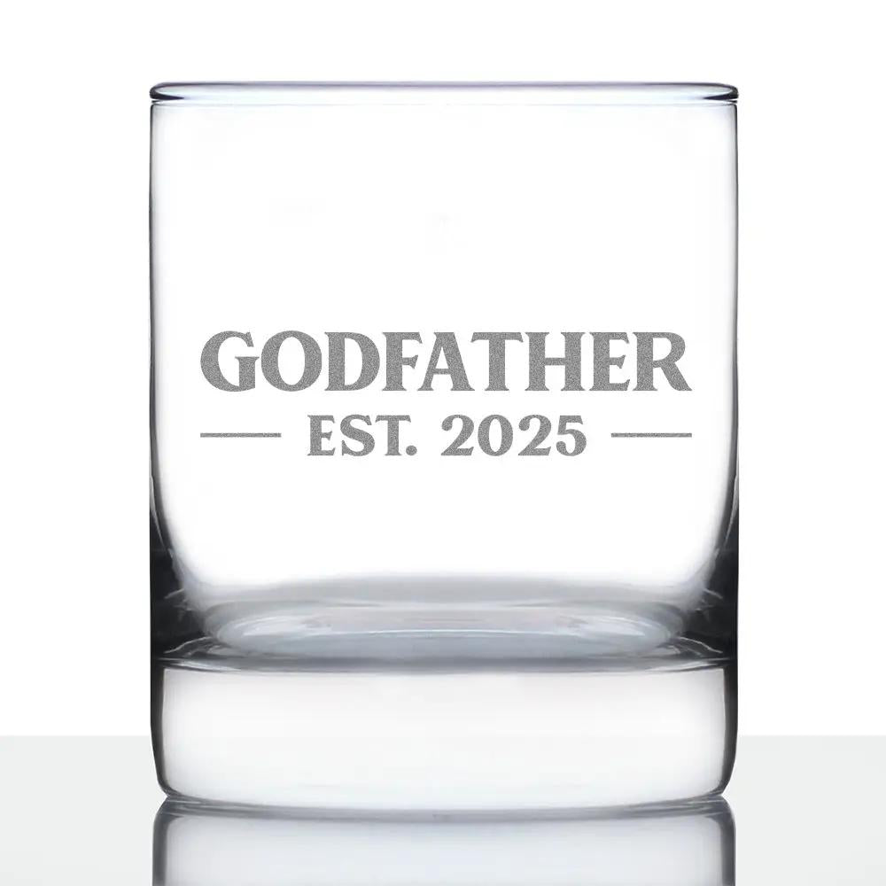Rocks Glass | Godfather Est 2025 | Hand Etched | 10.25 Oz