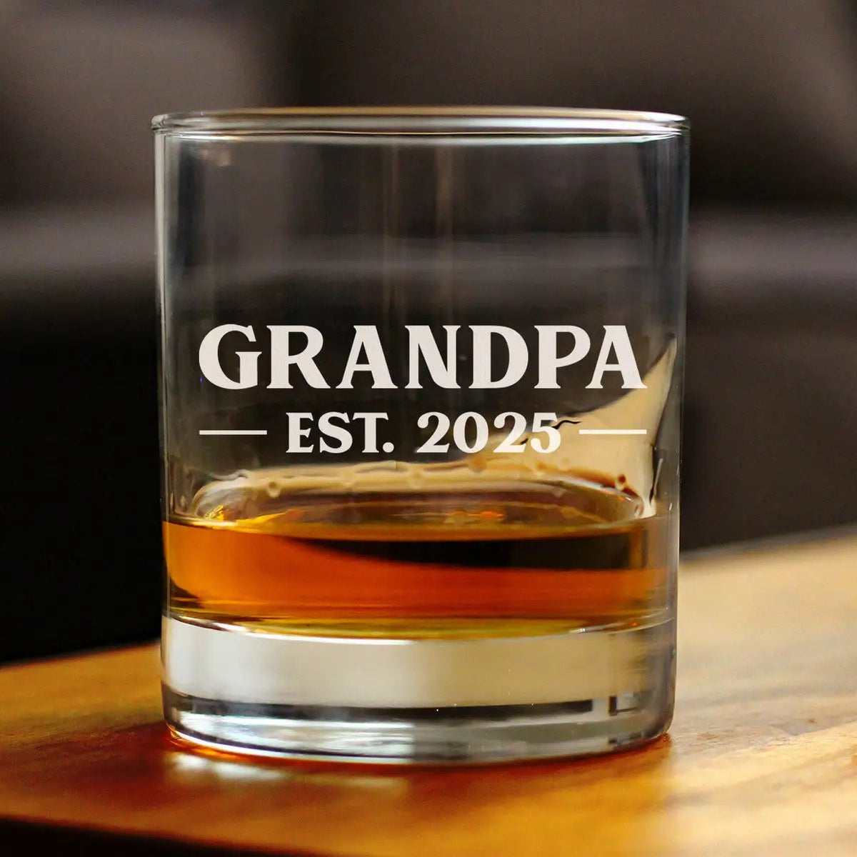 Whiskey Rocks Glass | 10 Oz Capacity | Hand Etched Text | Standard Size