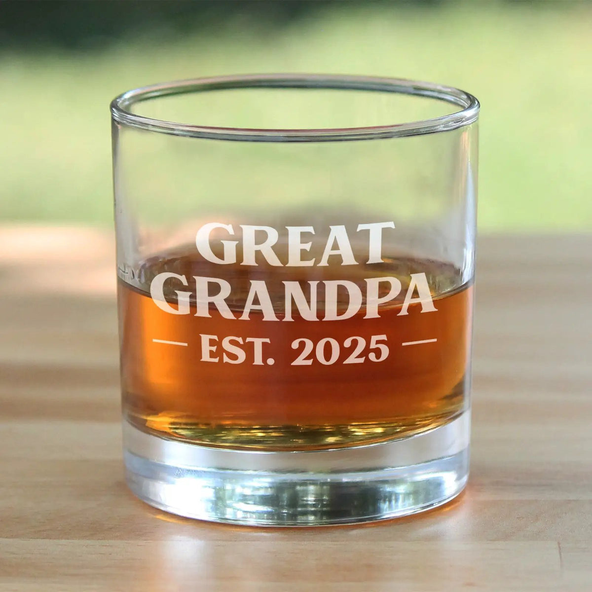 Whiskey Rocks Glass | 10 Oz Capacity | Hand Etched Great Grandpa
