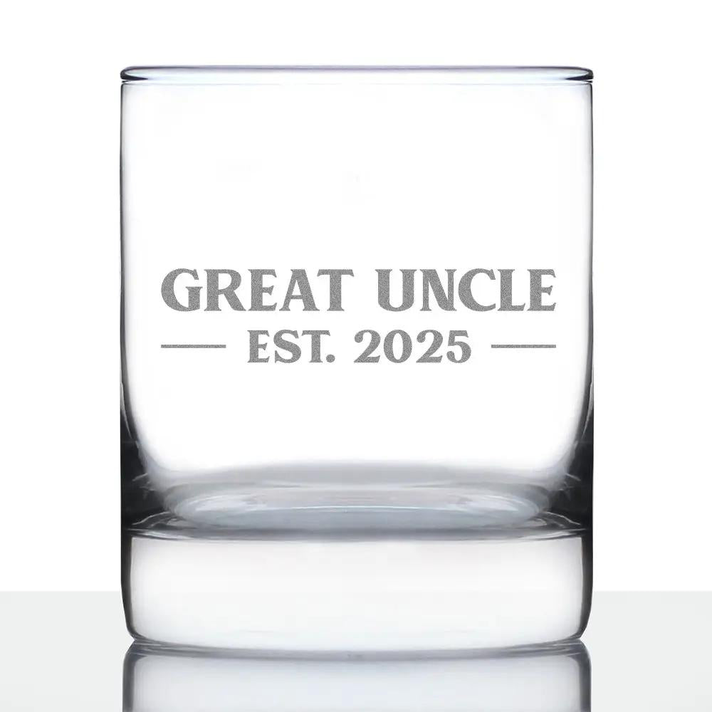 Whiskey Rocks Glass | Hand Etched 2025 | 10 Oz Capacity | Old Fashioned