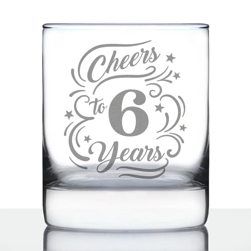 Etched Stemless Wine Glass | 11 oz | Dishwasher Safe | Cheers to Years - Anniversary Party Cups & Decor