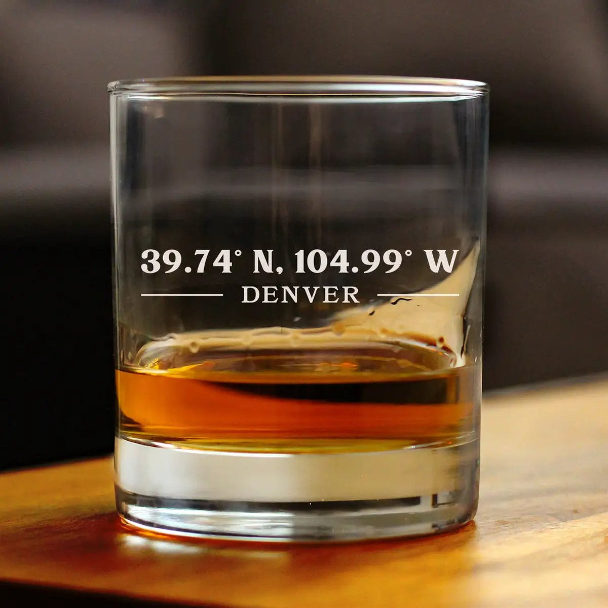 Rocks Glass | 10 Ounce | Hand Etched Coordinates | Single Pack