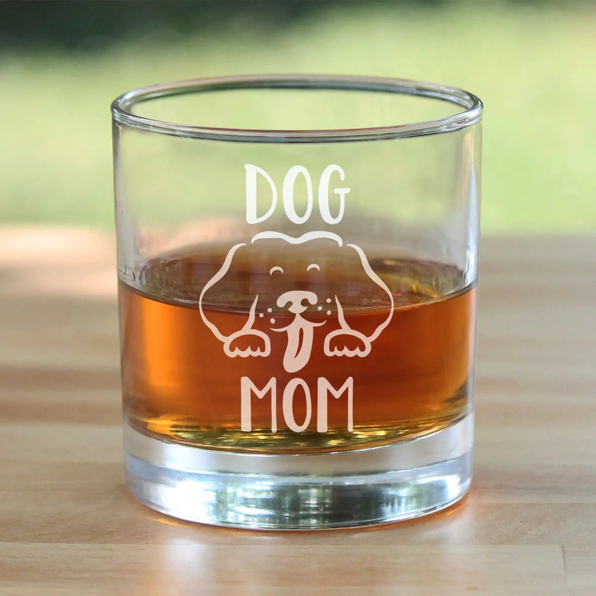 Whiskey Rocks Glass | Dog Mom Etching | 10 Oz Capacity
