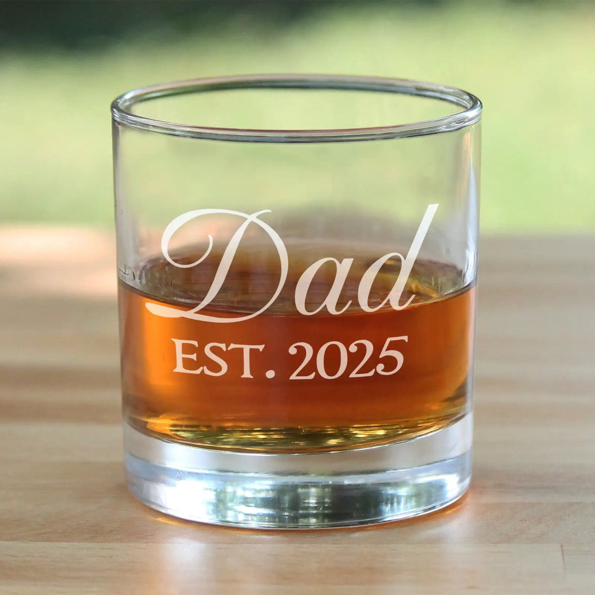 Whiskey Rocks Glass | Hand Etched | 10 Oz | Dad Design