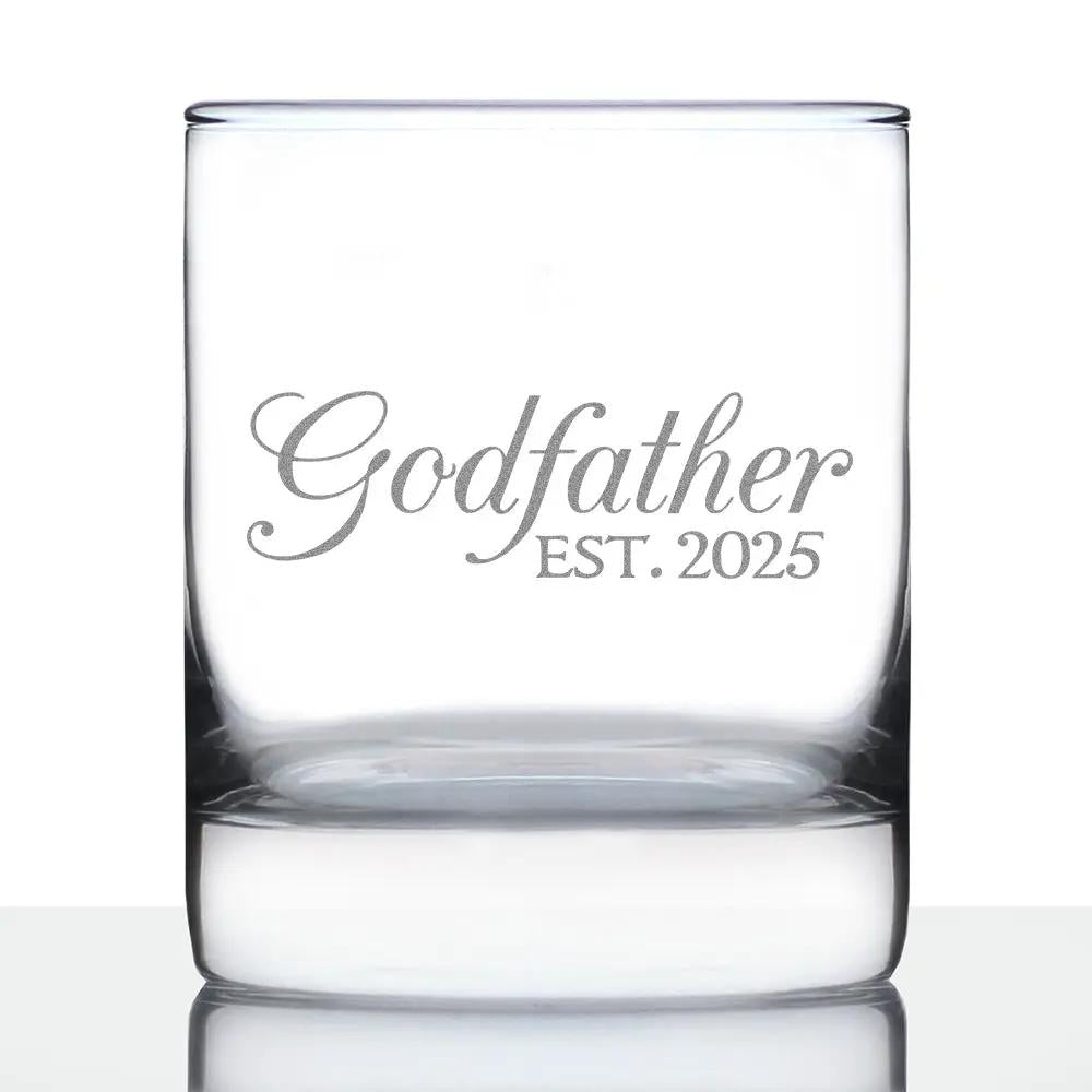 Rocks Glass | Godfather Est 2025 Etched Design | 10 Oz