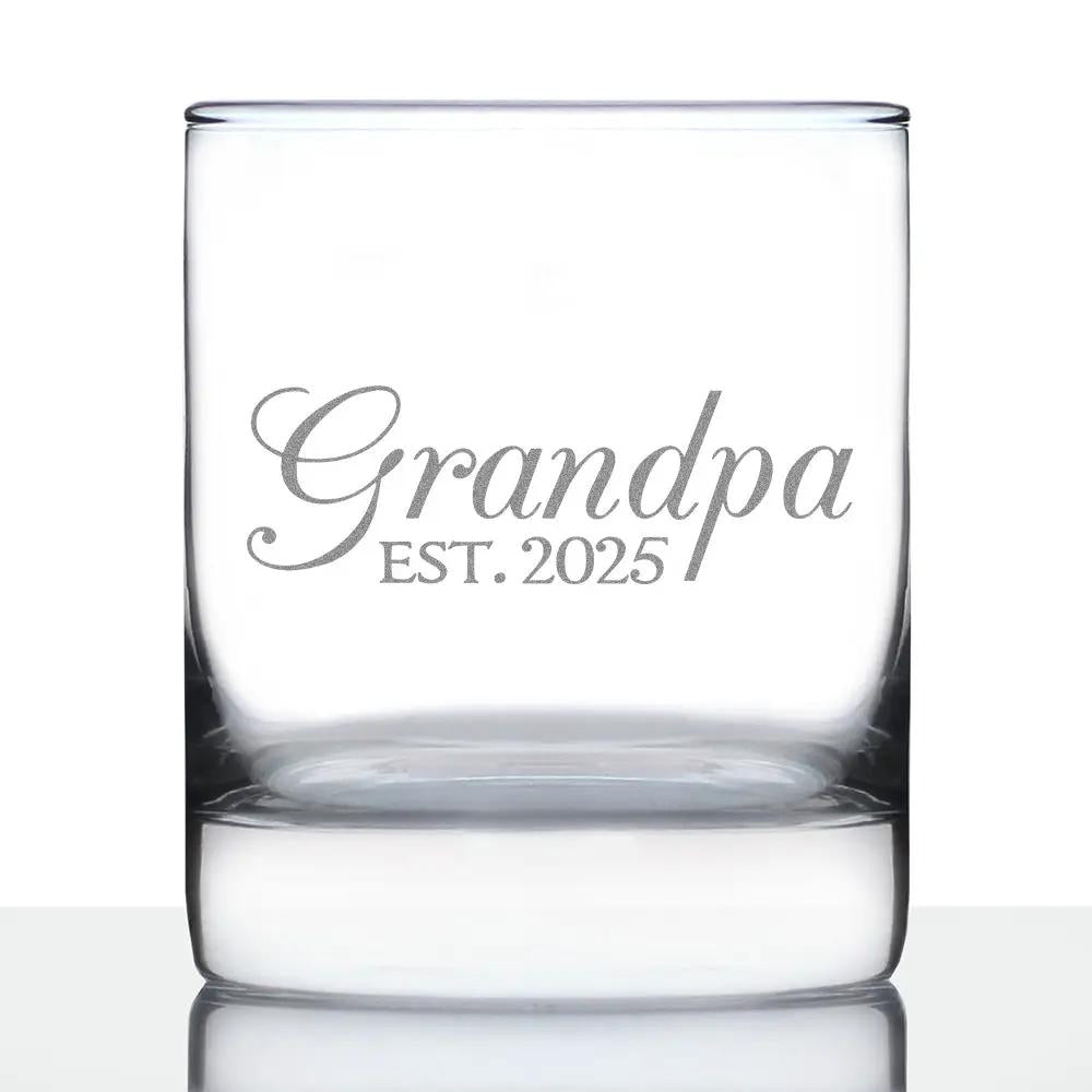 Whiskey Rocks Glass | Hand Etched Lettering | 10 Oz | Single Piece