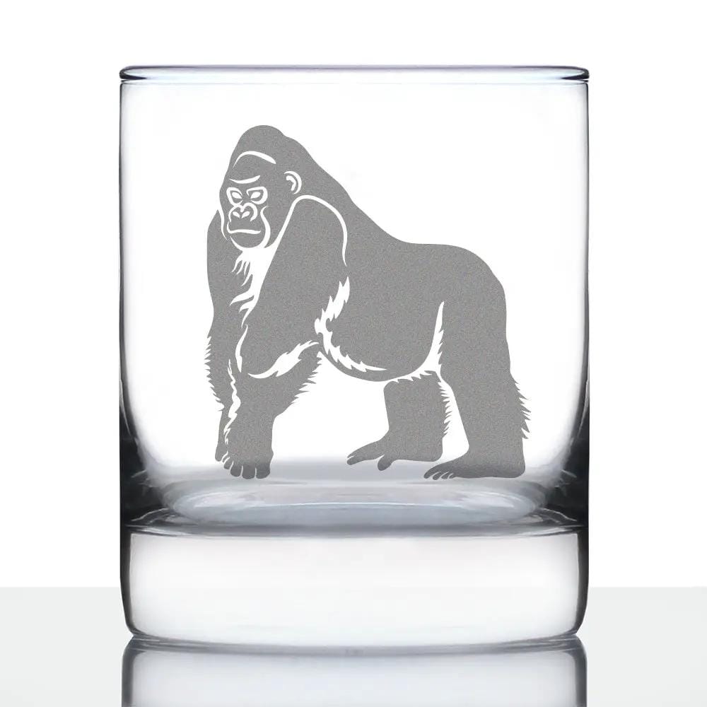 Etched Rocks Glass | 10.25 oz Whiskey Glass | Dishwasher Safe | Gorilla