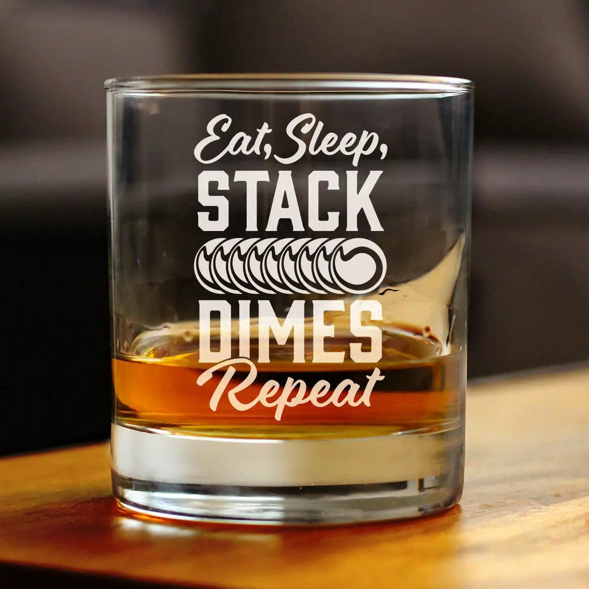 Old Fashioned Whiskey Glass | Hand Etched Design | 10 Oz Capacity