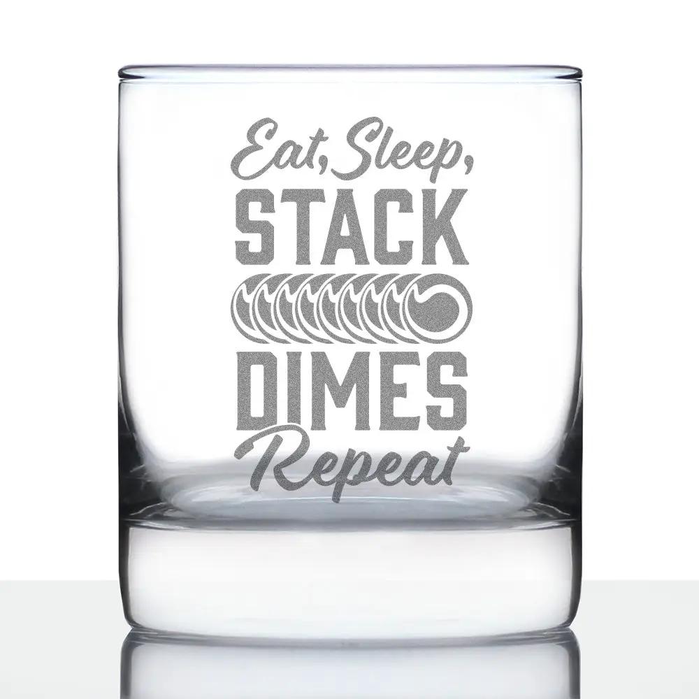 Old Fashioned Whiskey Glass | Hand Etched Design | 10 Oz Capacity