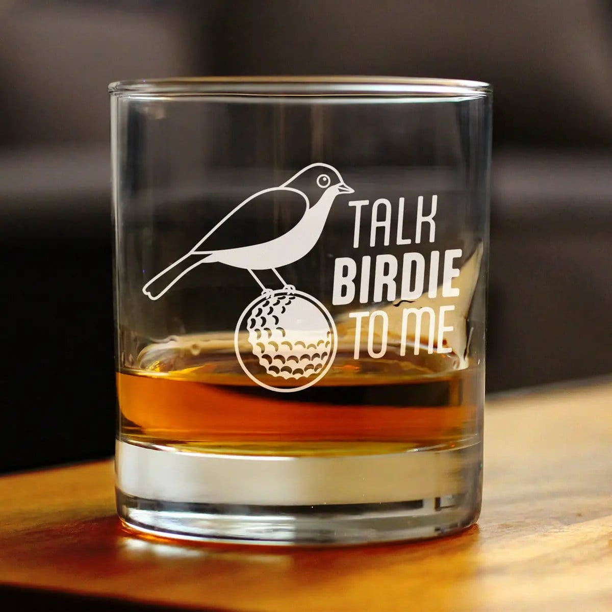 Etched Rocks Glass | 10.25 oz Whiskey Glass | Dishwasher Safe | Golf Gifts Engraved