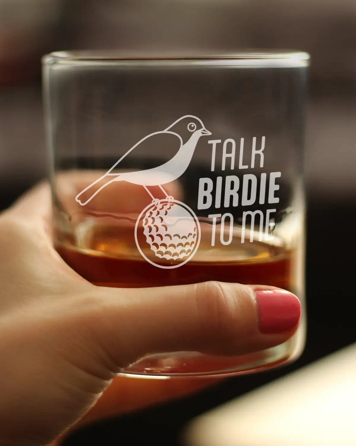 Etched Rocks Glass | 10.25 oz Whiskey Glass | Dishwasher Safe | Golf Gifts Engraved