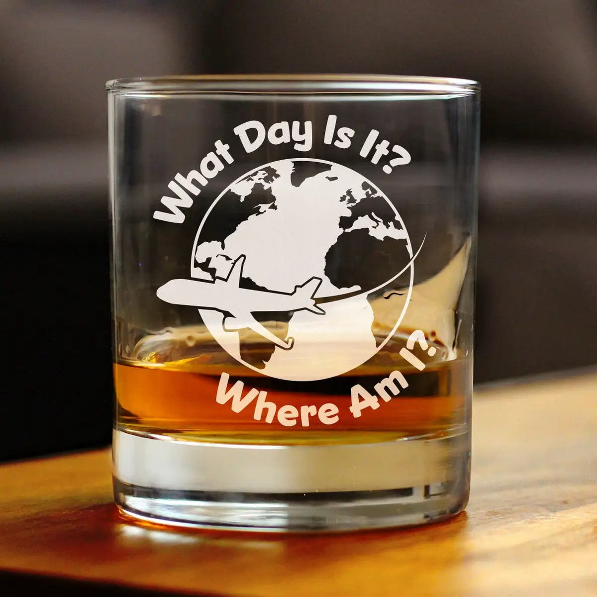 Whiskey Rocks Glass | Etched Text | Dishwasher Safe | 10 Oz